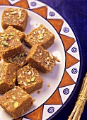 Mohantal (Sweet cakes made with chick-pea flour, India)