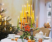 Candlestick with Advent decorations