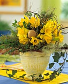 Easter arrangement of daffodils