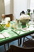 Table laid for brunch