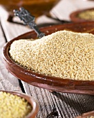 Amaranth in terracotta dish