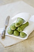 Spinach Weisswurst ('white sausages' with spinach)