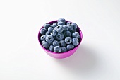 Blueberries in a dish