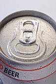 Can of beer with drops of water (close-up)