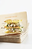 Scallop millefeuille with lime