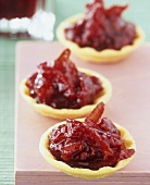 Raspberry and orange jam tarts