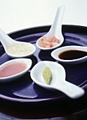 Japanese dips on spoons