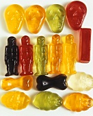 Coloured fruit jelly sweets
