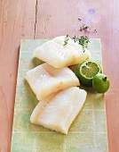 Hake steaks with lime