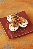 Eggs stuffed with peppers