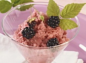 Blackberry yoghurt sorbet