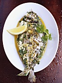 Fried fish with coriander (India)