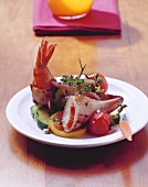 Calamaretti stuffed with shrimps
