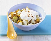 Muesli with pear