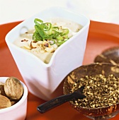Cheese sauce with hazelnuts
