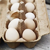 Eggs in egg box