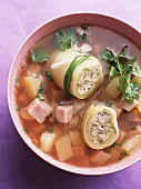Soup with cabbage roulades (Vietnam)