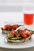 Bruschetta with tomato and basil