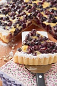 Blueberry custard tart