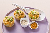 Curried pea muffins