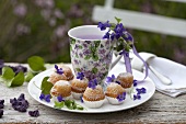 Violet muffins for Easter