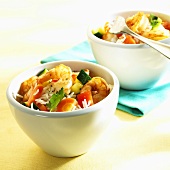 Rice with prawns and vegetables