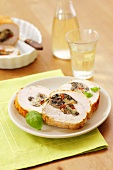 Turkey roulade stuffed with mozzarella, olives and dried tomatoes