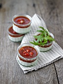 Tomato and goat's cheese timbales