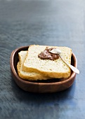 Brioche bread with chocolate spread