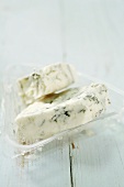 Blue cheese in plastic box
