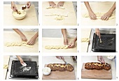 Making a bread plait