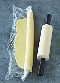 Shortcrust pastry in clingfilm