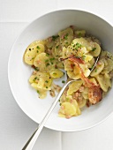 Potato salad with bacon and chives