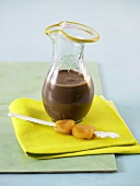 Chocolate and apricot drink