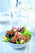 Tuna tartare with vegetables and lime (Asia)