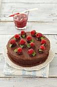 Chocolate raspberry cake