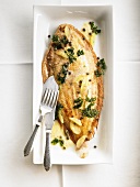 Sole with capers and parsley