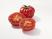 Oxheart tomatoes, whole and halved