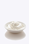 Natural yoghurt in a dish