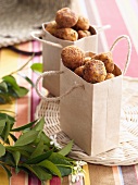 Meatballs with spring onions and coriander