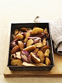 Roasted balsamic apples and red onions