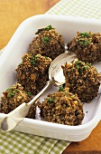 Mushroom balls with parsley