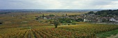 Das Dorf Volnay, Côte d'Or, Burgund, Frankreich
