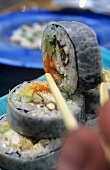 Futomaki (Sushi rolls filled with crabmeat & avocado, Japan)