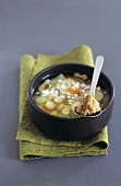 Vegetable soup with veal dumplings