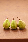 Three pears next to each other