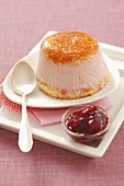 Frozen strawberry yogurt dessert