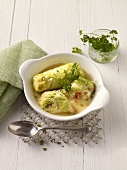 Stuffed Chinese cabbage roulade