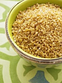 Bulgur in a green bowl