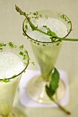 Lassi (yogurt drink from India) with herbs